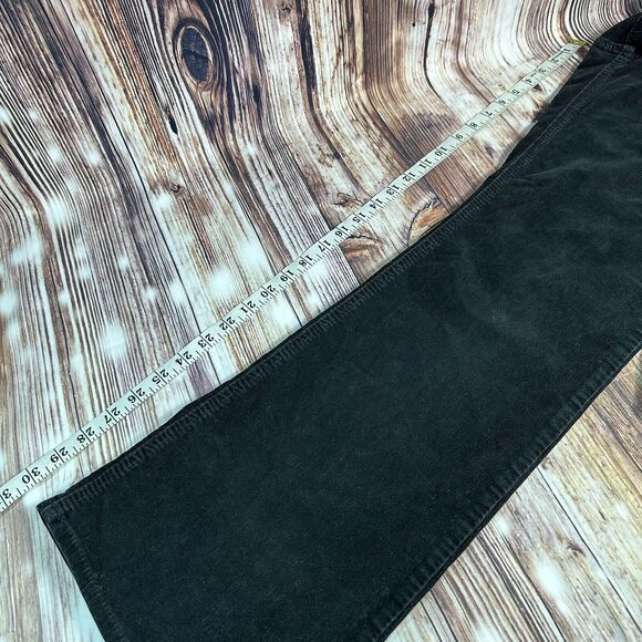Eddie Bauer Size 8 Black Boot Cut Mid Rise Corduroy Pants Slacks Trouser 28x30.5 - Picture 7 of 11